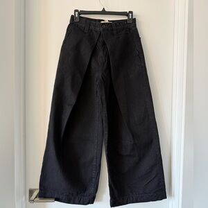 Madewell Extra Wide Leg Black Jeans